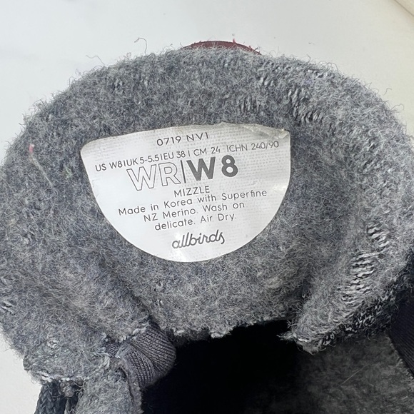 Allbirds Wool Runner Mizzles, Dark Grey, Size 8 - Picture 8 of 8